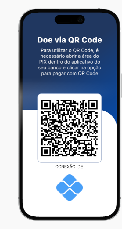 PIX Conexão ide - QR Code no celular